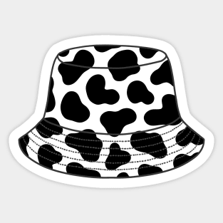 Cow print bucket hat Sticker